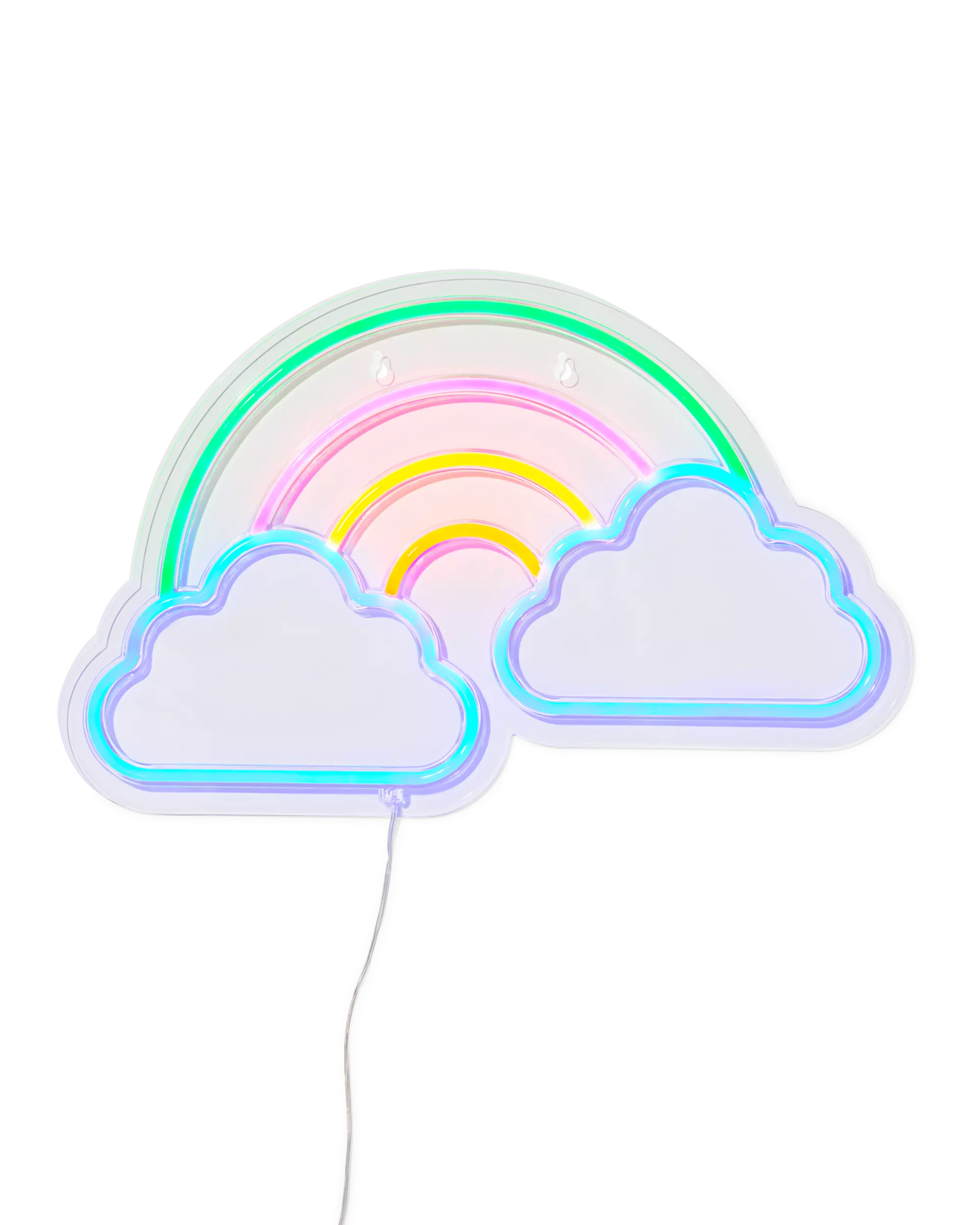 lampe néon 47,8x30,5cm arc-en-ciel