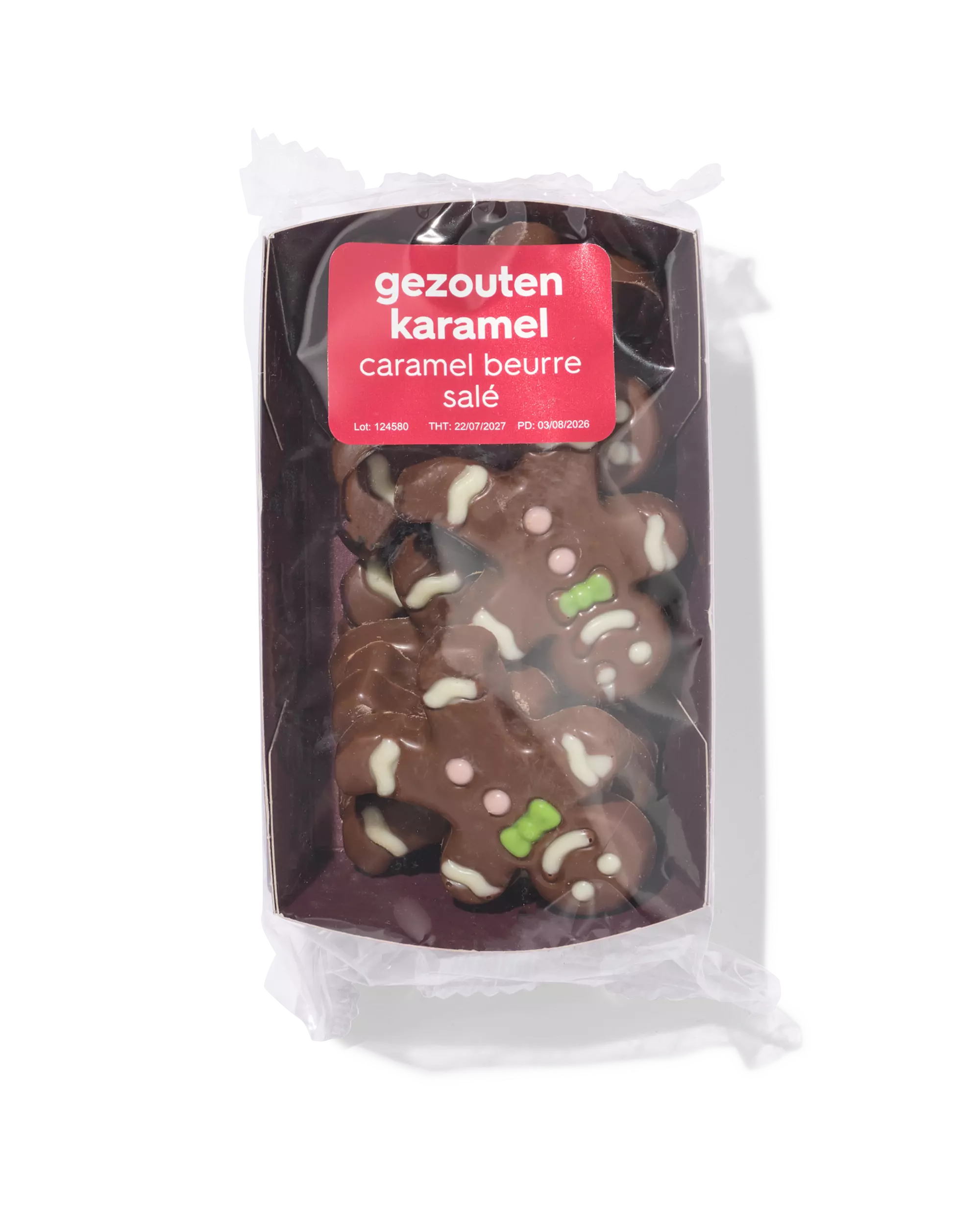 bonhomme en pain d'épices chocolat au lait caramel sel de mer 150 g
