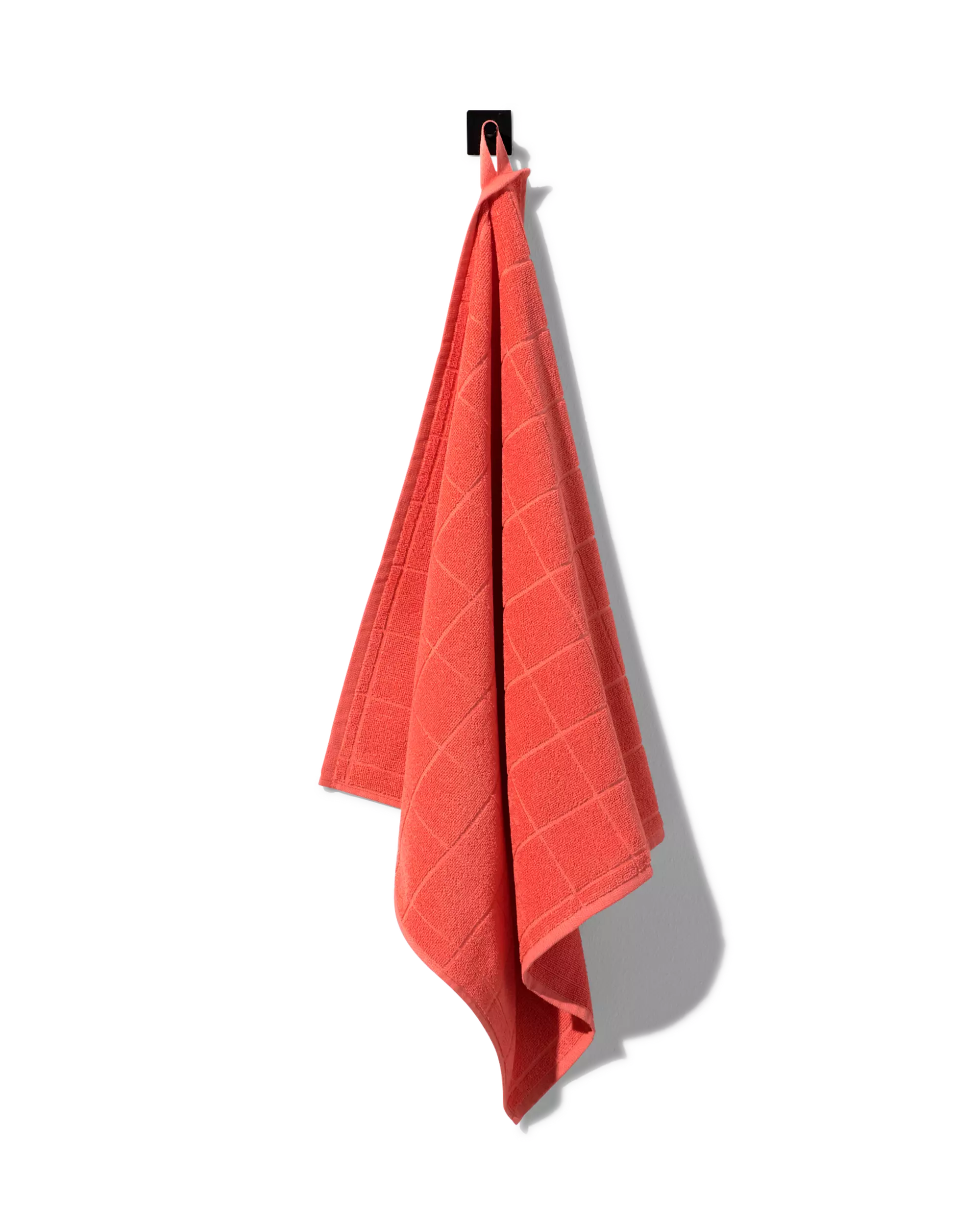 essuie-mains 50x50 coton corail