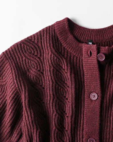 damesvest Fyra kabel  bordeauxrood bordeauxrood - 36214910BURGUNDYRED - HEMA