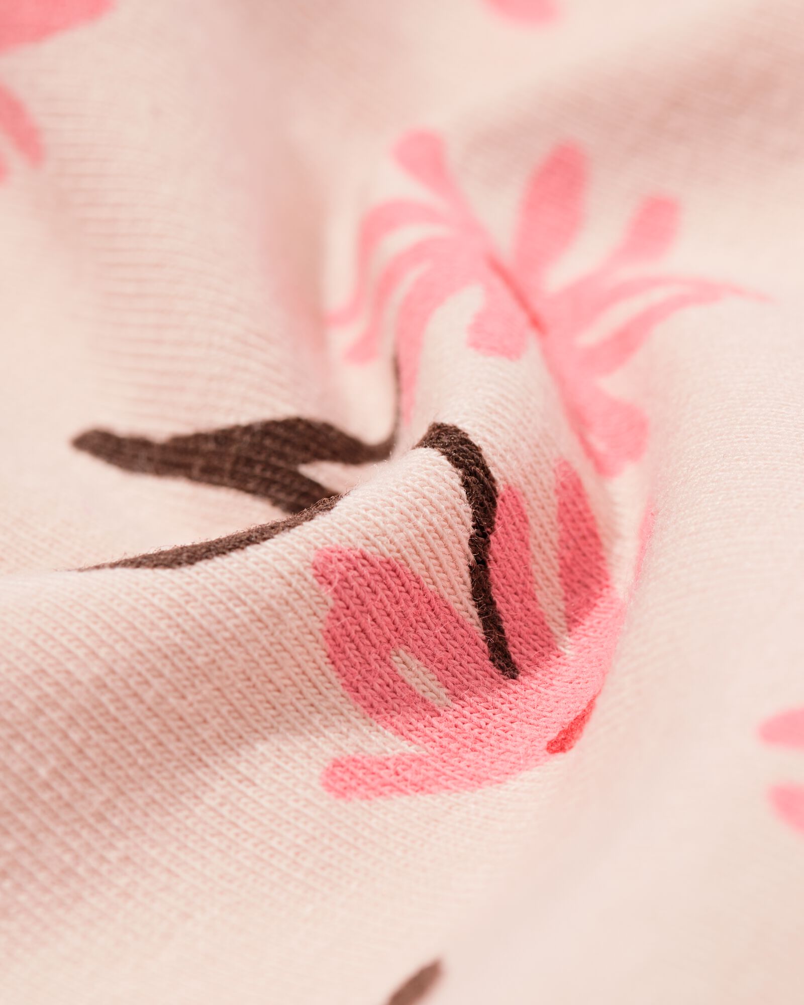 baby meegroei overslagbody rib bloemen roze roze - 33461520PINK - HEMA