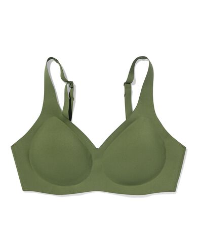 soutien-gorge pr&eacute;form&eacute; sans armatures et sans coutures  vert fonc&eacute; vert fonc&eacute; - 21805535DARKGREEN - HEMA