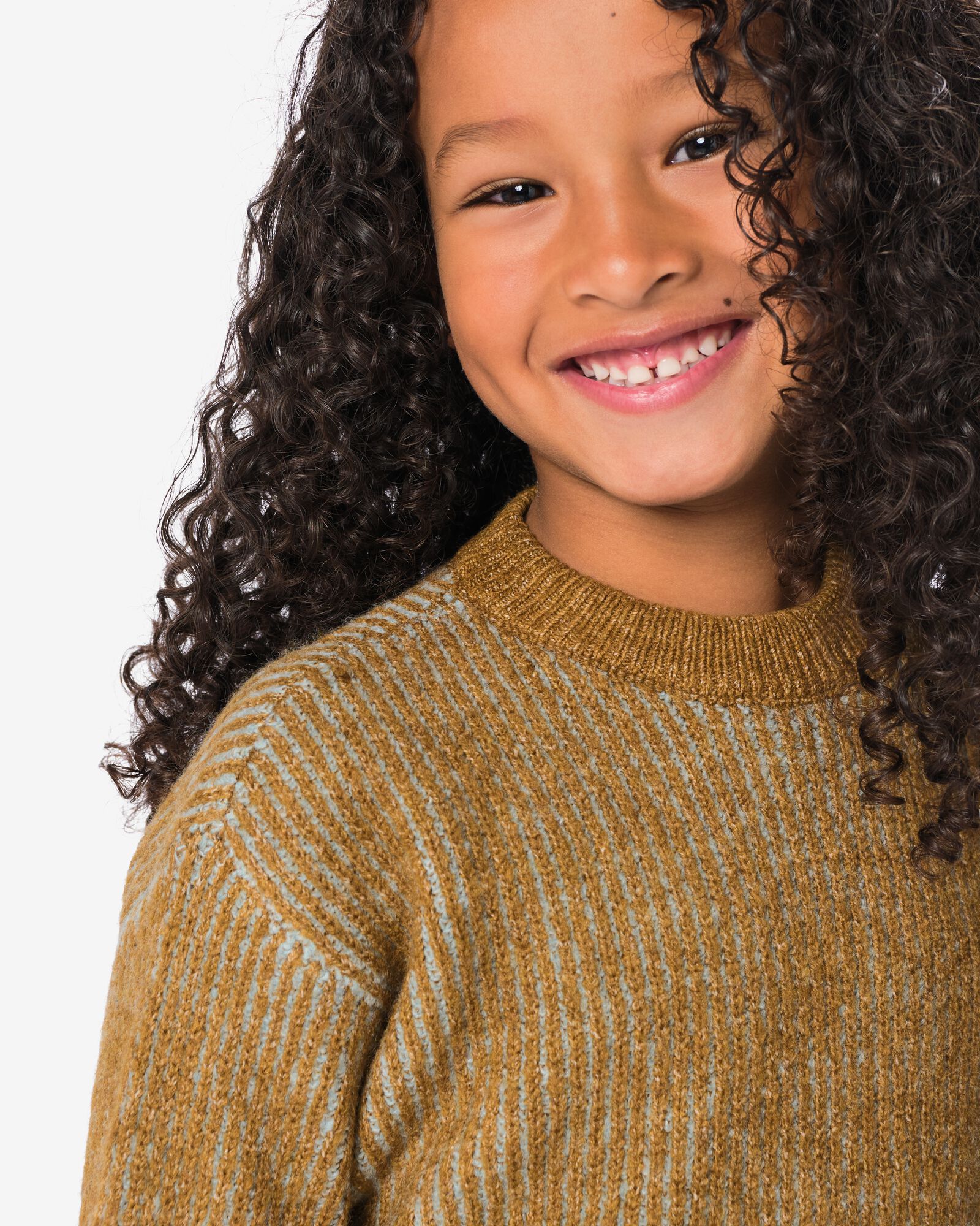 kindertrui rib strepen lichtblauw lichtblauw - 30729207LIGHTBLUE - HEMA
