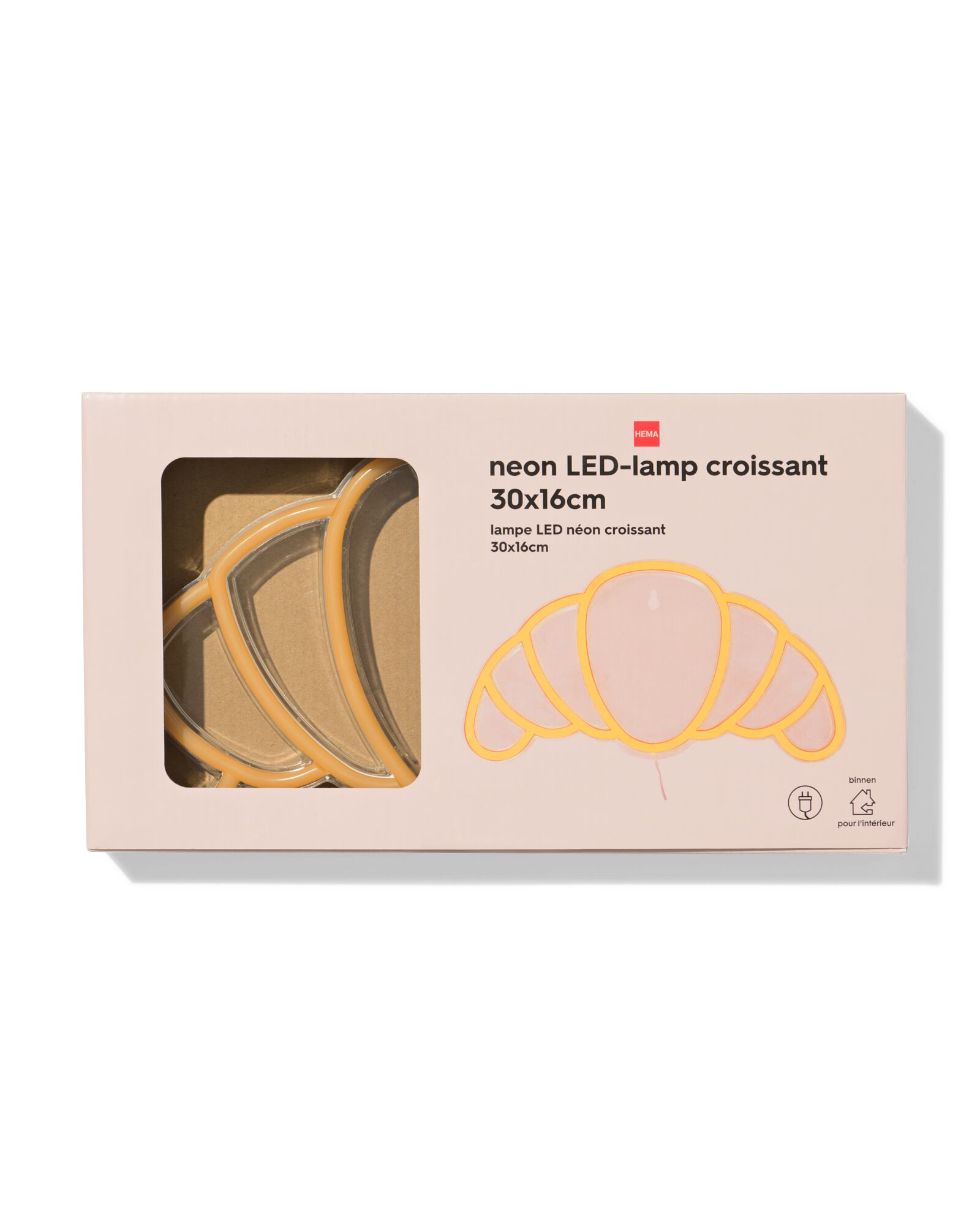 neon LED-lamp 30x16cm croissant  - 60100374 - HEMA