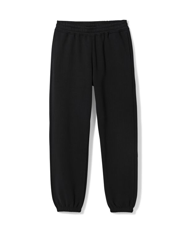 herenbroek Carlson regular fit sweatstof zwart zwart - 2101260BLACK - HEMA