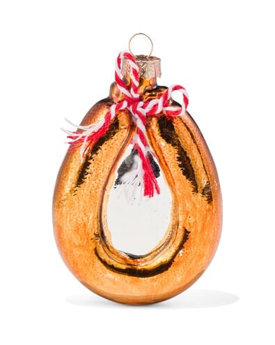 kerstbal rookworst glas 10cm - 25180229 - HEMA