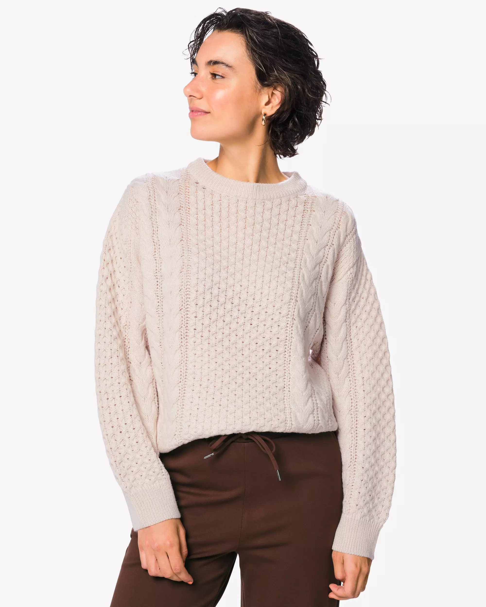 pull femme torsades grosse maille
