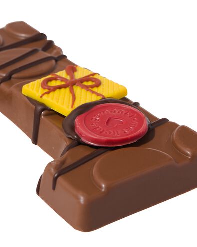 Lettre en chocolat d&eacute;cor&eacute;e &agrave; la main lait L 180g L lait - 24427412 - HEMA