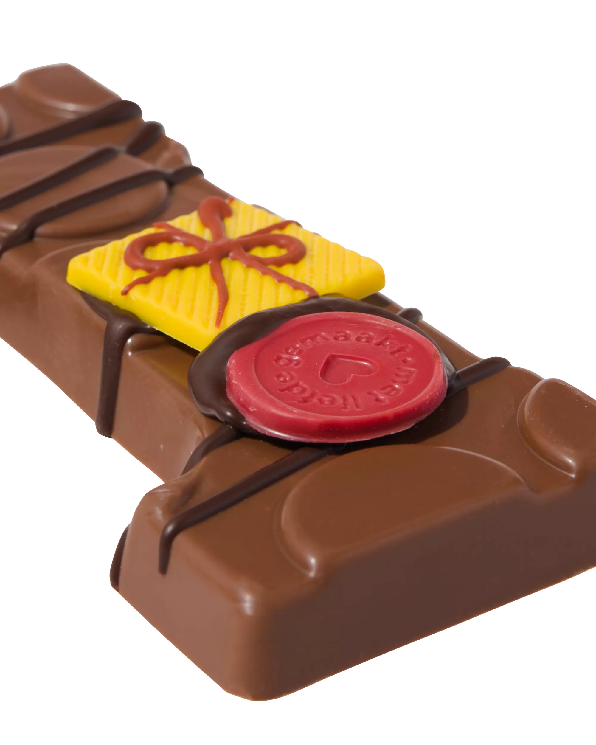 handgedecoreerde chocoladeletter melk L 180g