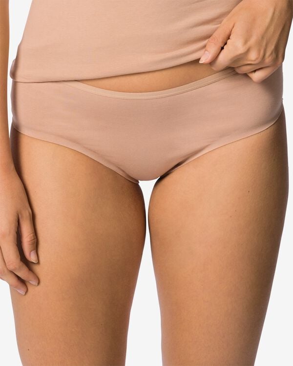 slip hipster femme coton avec dentelle l&eacute;opard beige beige - 19601804BEIGE - HEMA