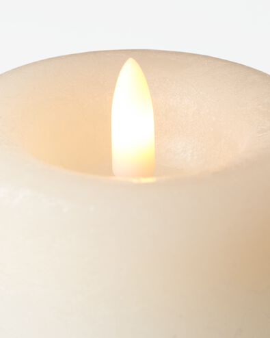 led stompkaars ⌀7.5x10cm rustiek ivoor - 13550211 - HEMA