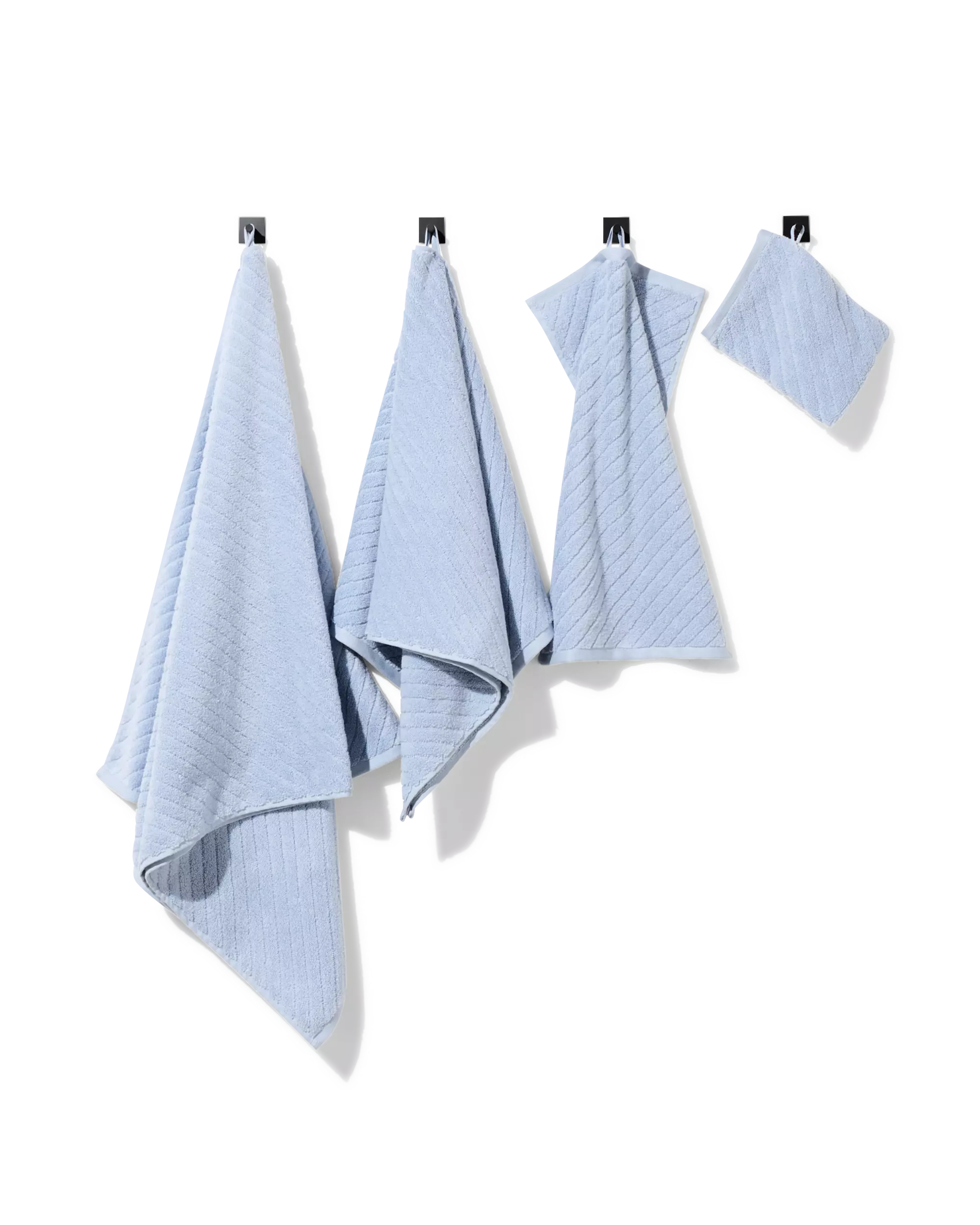 gastendoek 33x50cm zware kwaliteit diagonaal ijsblauw