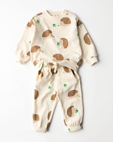 Baby-Bekleidungsset, Sweatstoff, Igel ecru ecru - 33109080ECRU - HEMA