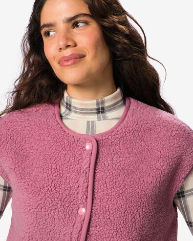damesvest teddy  roze roze - 36215280PINK - HEMA