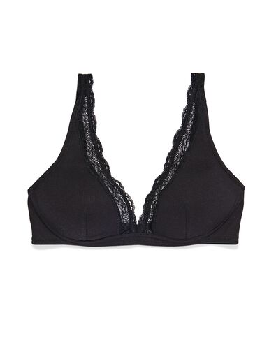 bralette en dentelle sans armature noir noir - 21900191BLACK - HEMA