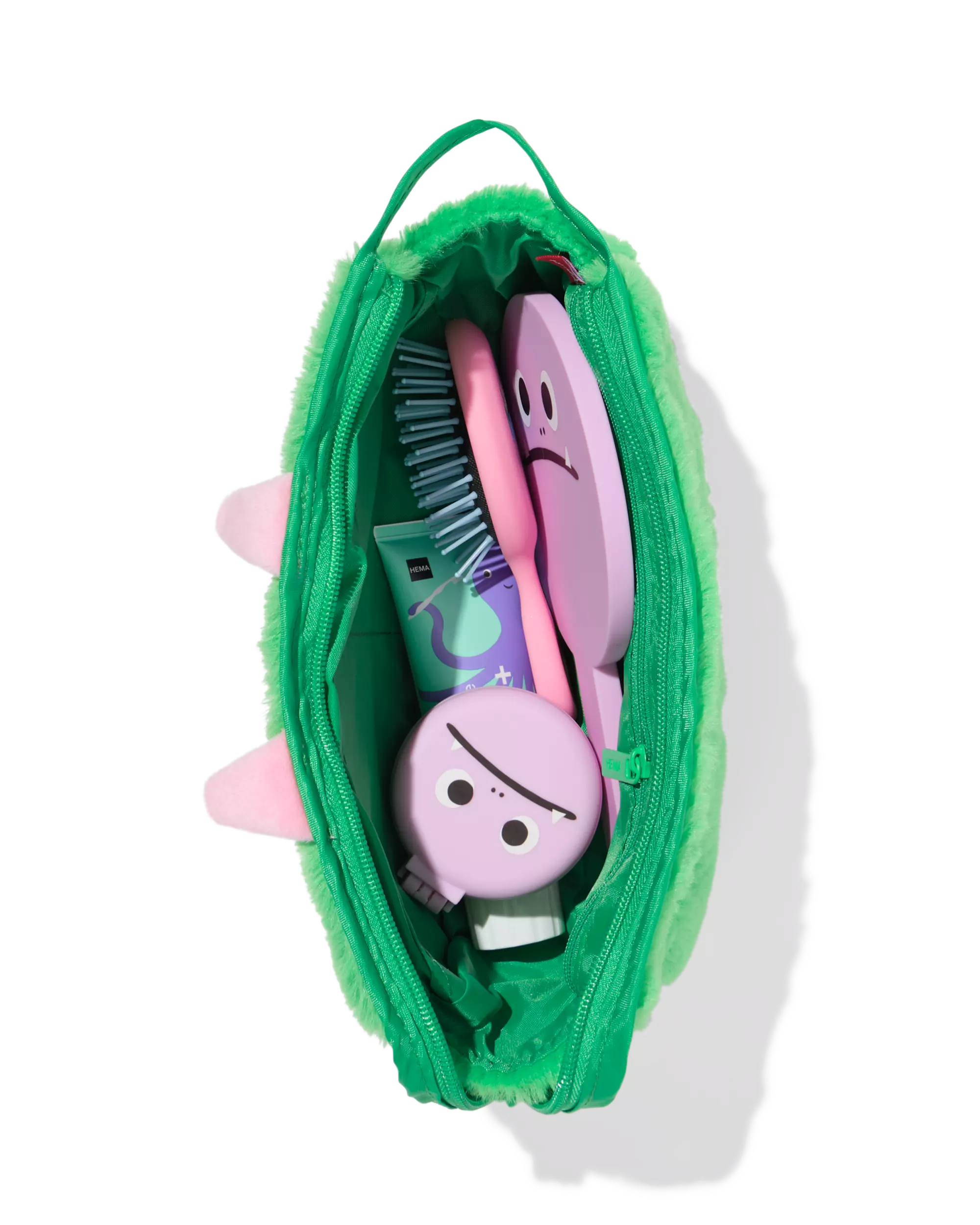 trousse de toilette vert monstre