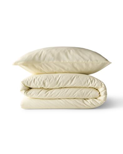 dekbedovertrek 140x200/220cm zacht katoen pastelgeel - 5720400 - HEMA