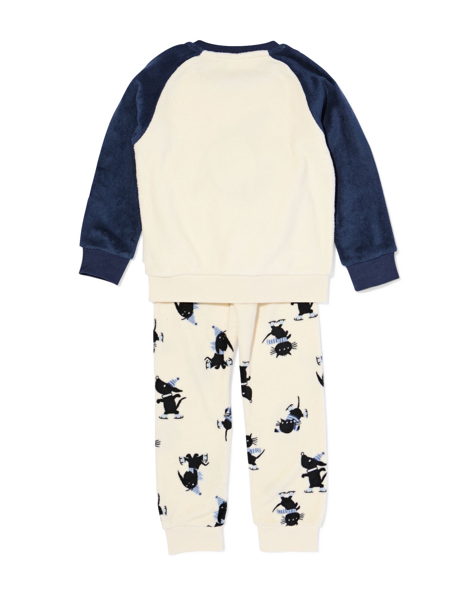 Takkie kinderpyjama fleece gebroken wit gebroken wit - 23003000OFFWHITE - HEMA