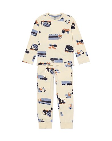 kinderpyjama auto  gebroken wit - 23000750OFFWHITE - HEMA