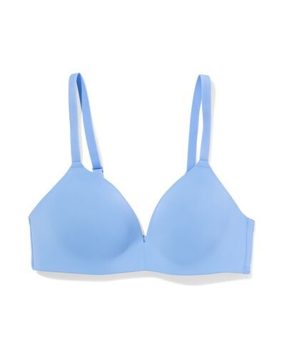 soutien-gorge pr&eacute;form&eacute; sans armatures micro bleu - 21805740BLUE - HEMA