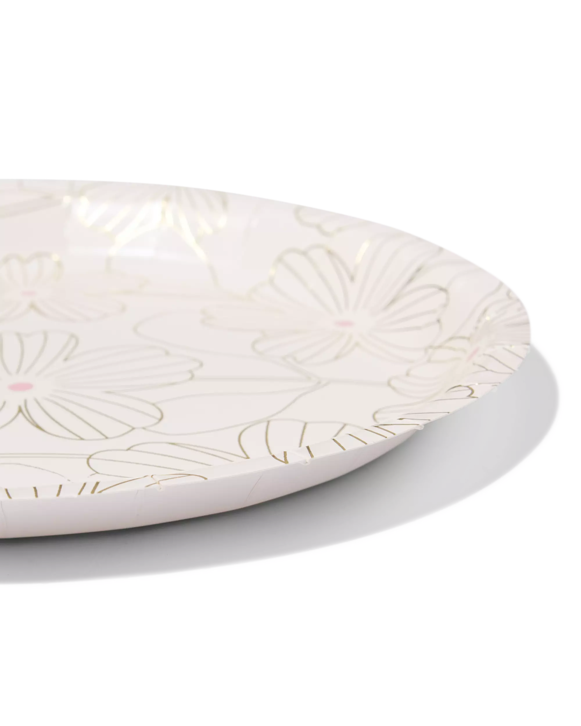 assiettes carton ⌀22,5cm fleurs - 8 pièces