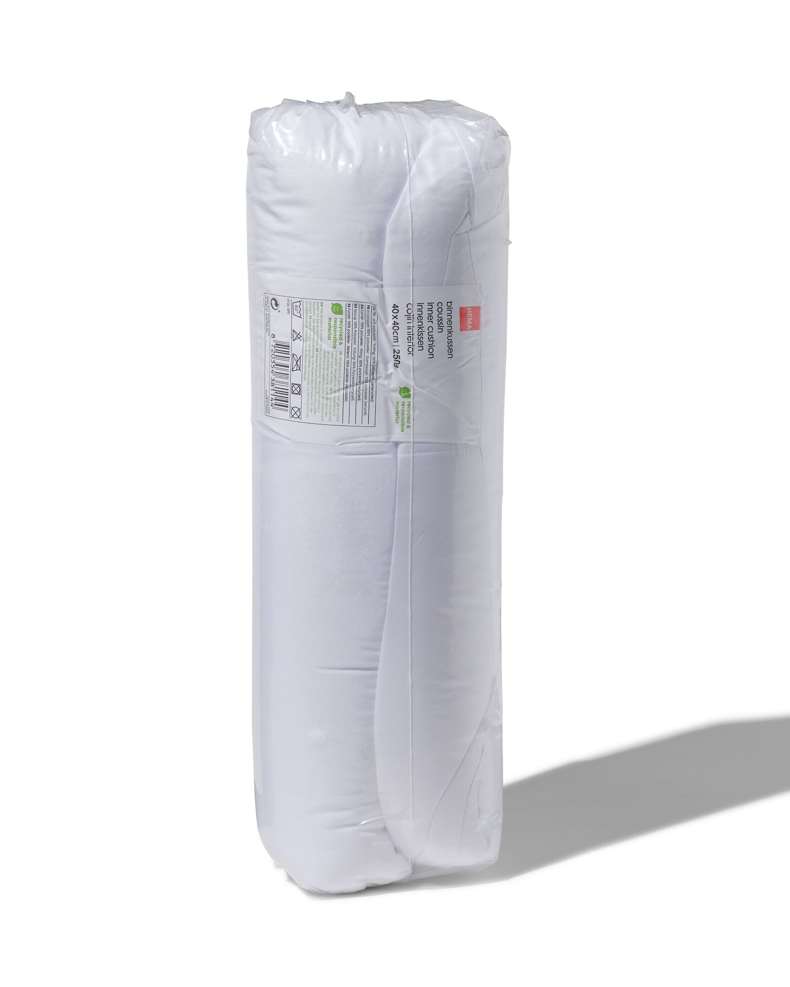 kussen binnenvulling 40x40 gerecycled polyester - 7321370 - HEMA