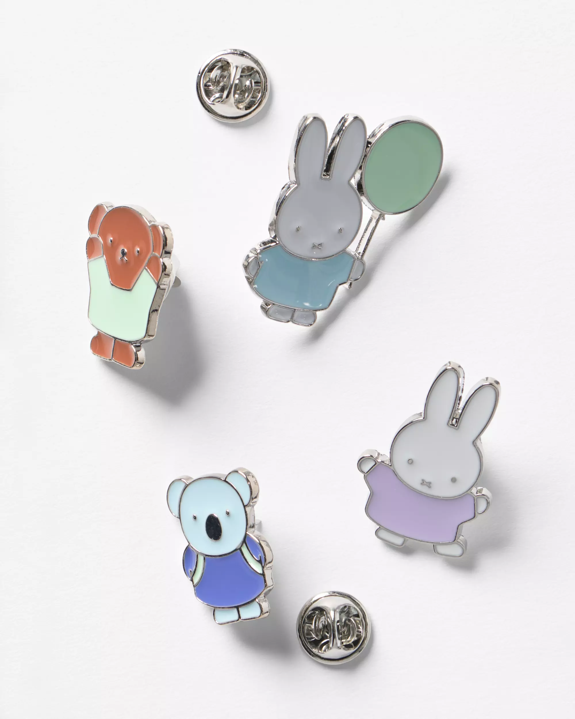 Miffy-Broschen, 2,78 × 3,53 cm – 4 Stück
