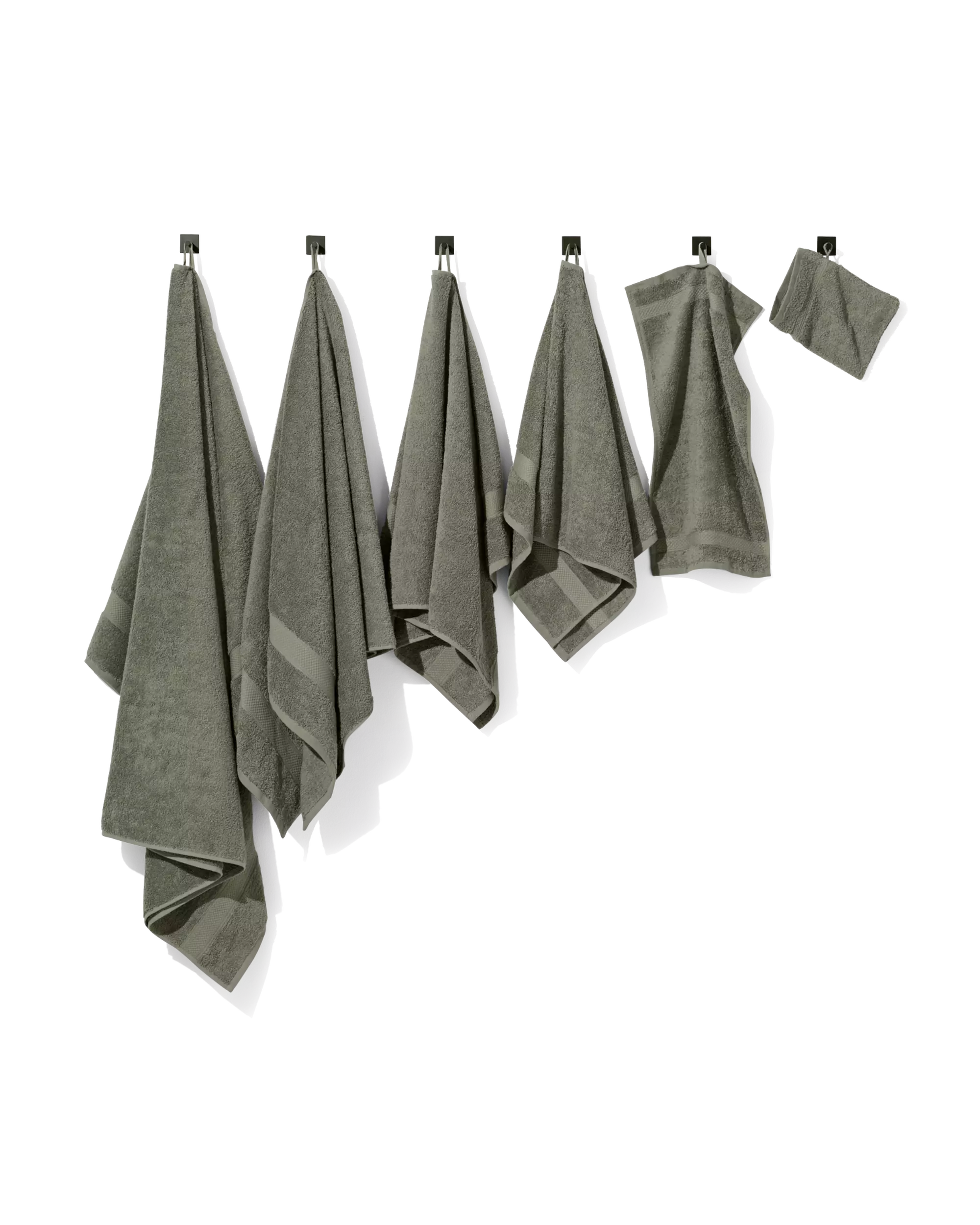 serviette 50 x 100 qualité épaisse - gris-vert