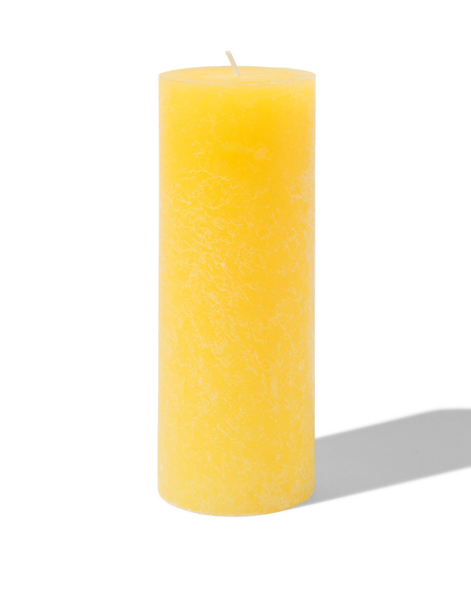 bougie rustique 7x19 jaune clair jaune 7 x 19 - 13502795 - HEMA