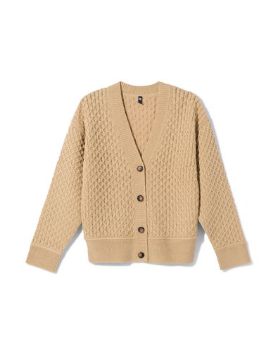 cardigan femme grosse maille beige beige - 36307360BEIGE - HEMA