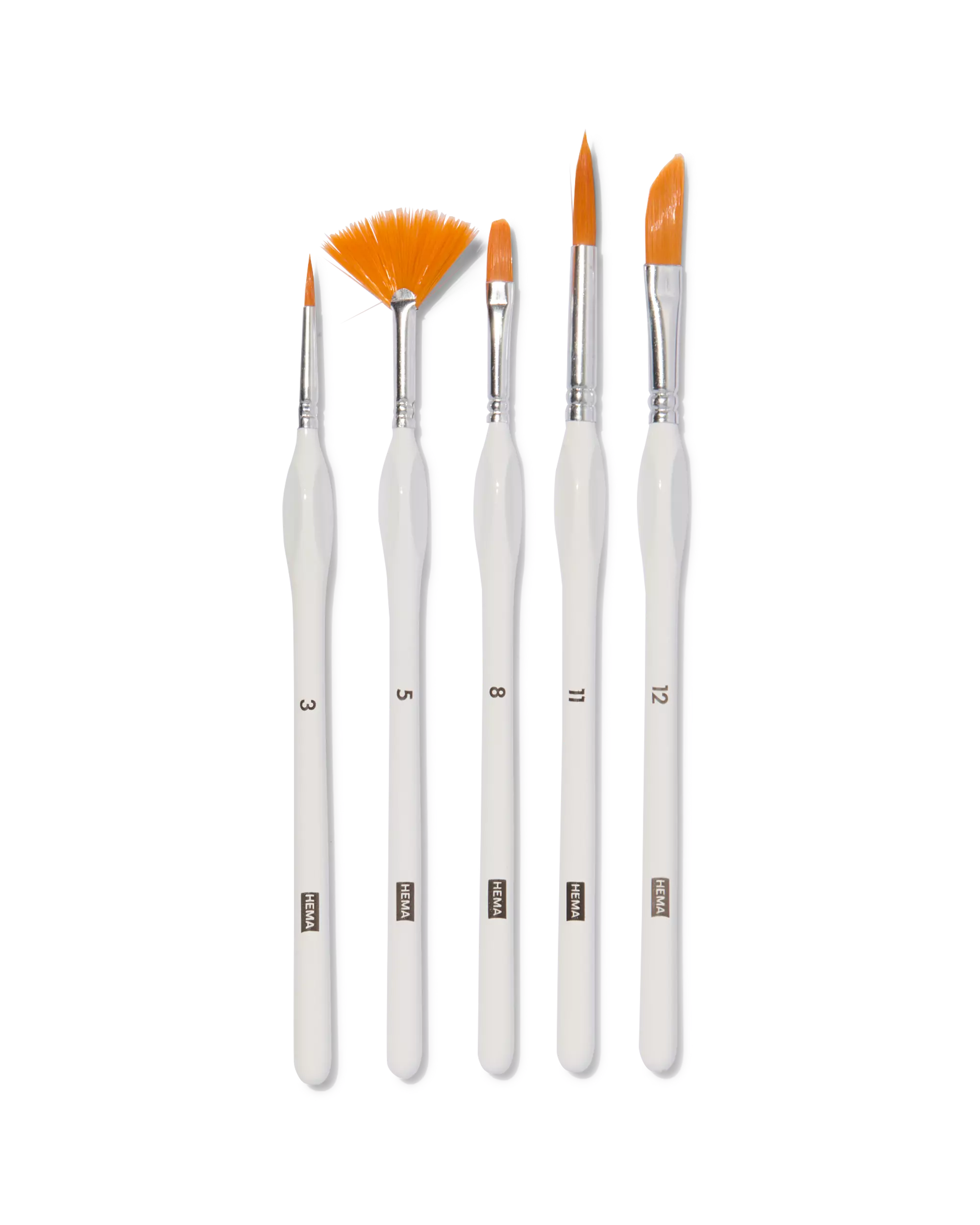 5er-Pack Pinsel, verschiedene Spitzen