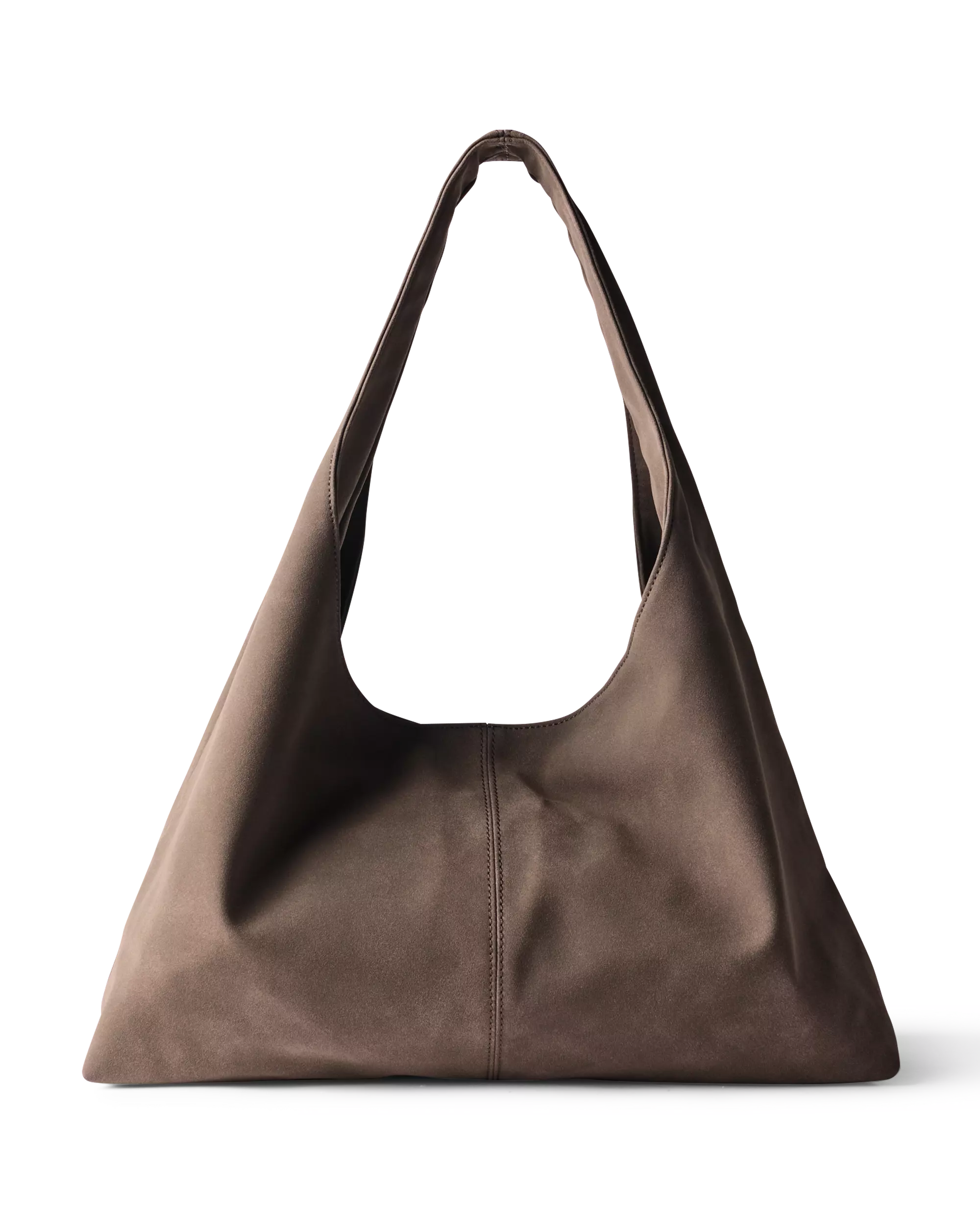 sac à bandoulière femme marron foncé aspect daim