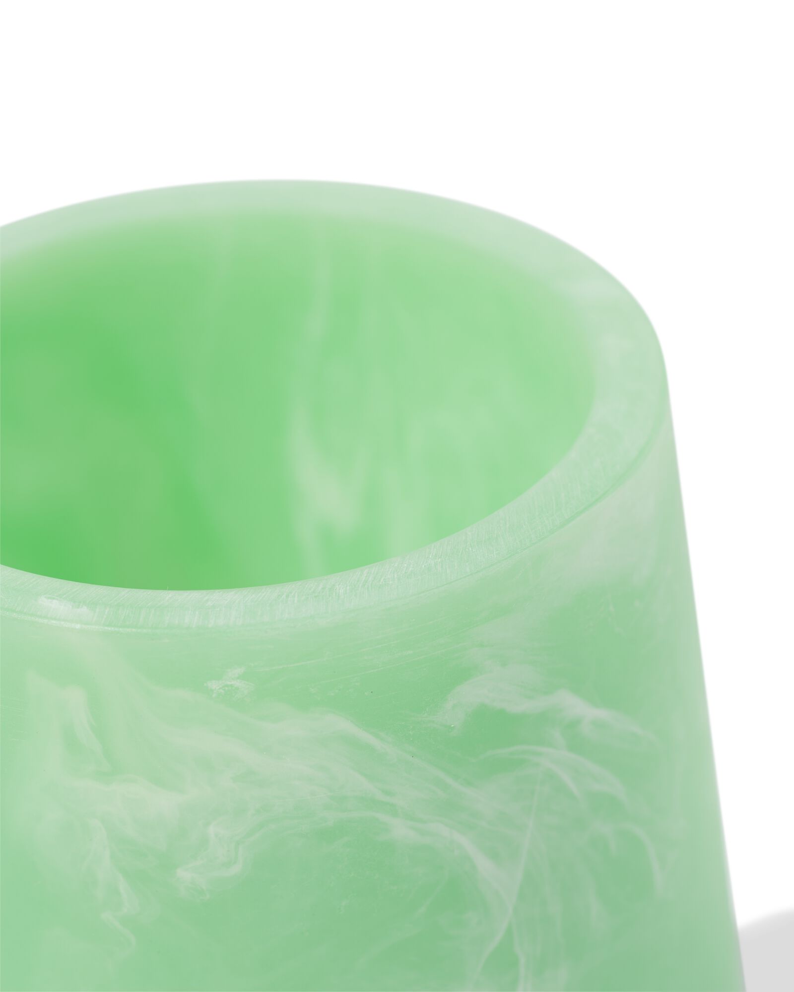 gobelet salle de bain 10x⌀8 cm &eacute;poxy aspect marbre vert - 80300177 - HEMA