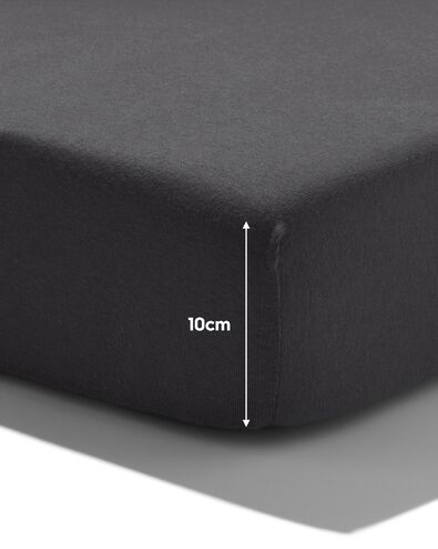drap-housse surmatelas coton doux 180x200 gris fonc&eacute; - 5180079 - HEMA