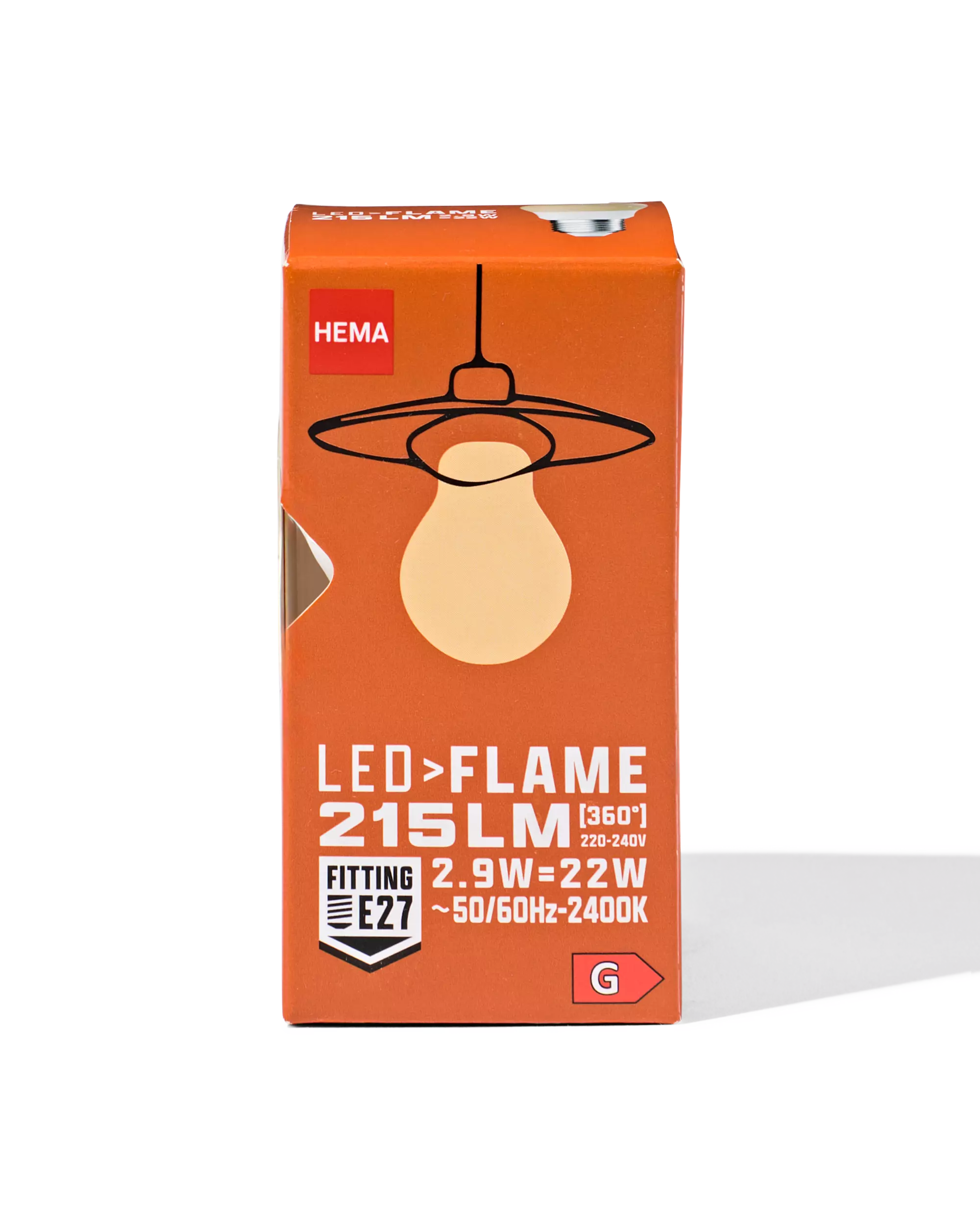 ampoule led allongée flamme E27 2,9W 215lm