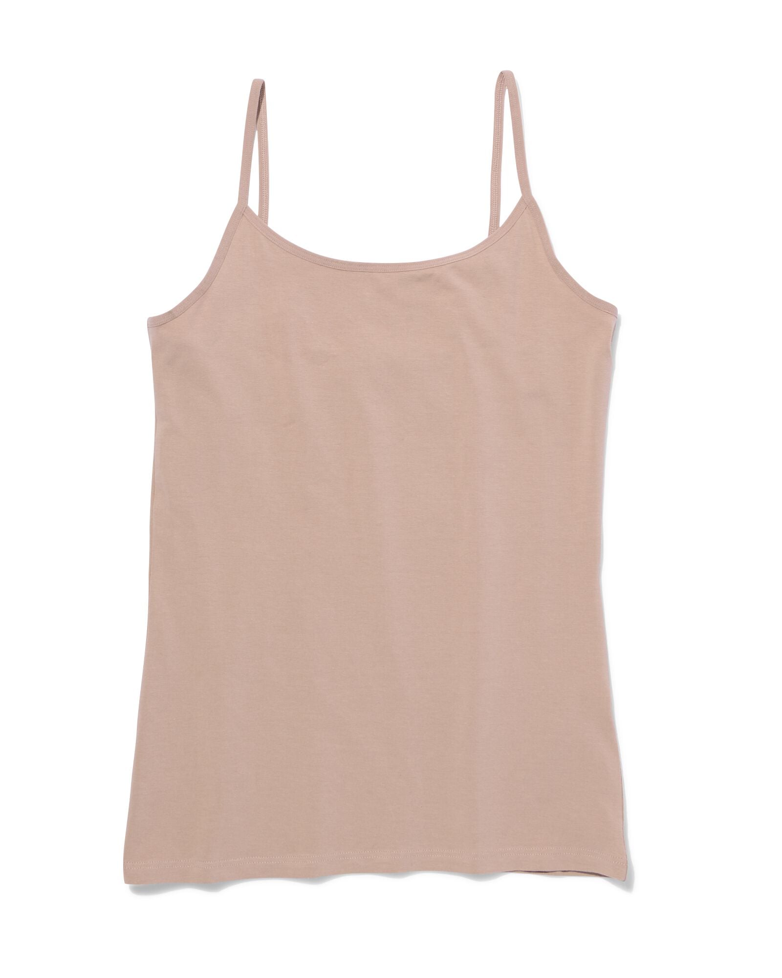 dameshemd katoen spaghettibandjes beige beige - 19650654BEIGE - HEMA