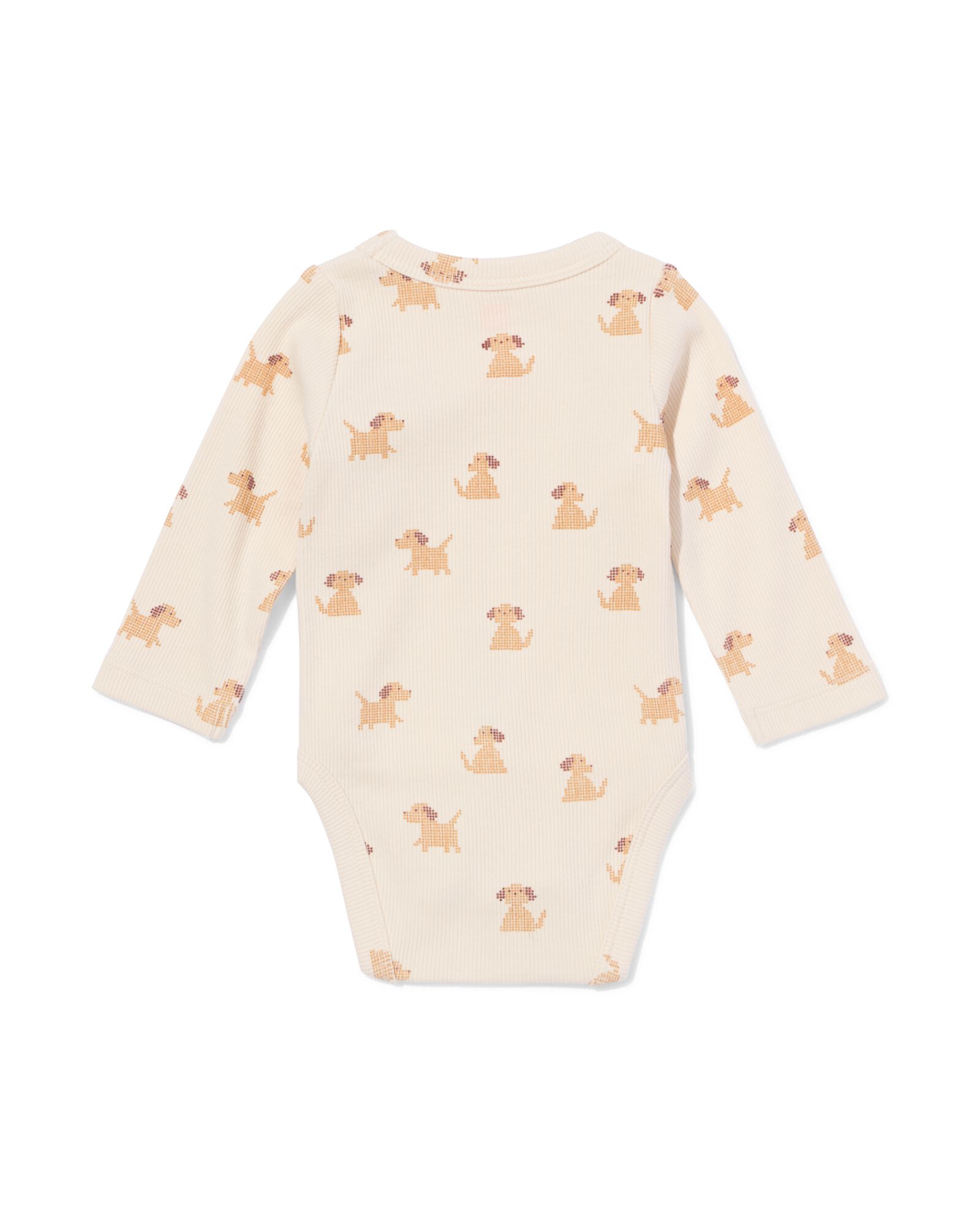 baby meegroei body rib honden grijs grijs - 33457320GREY - HEMA