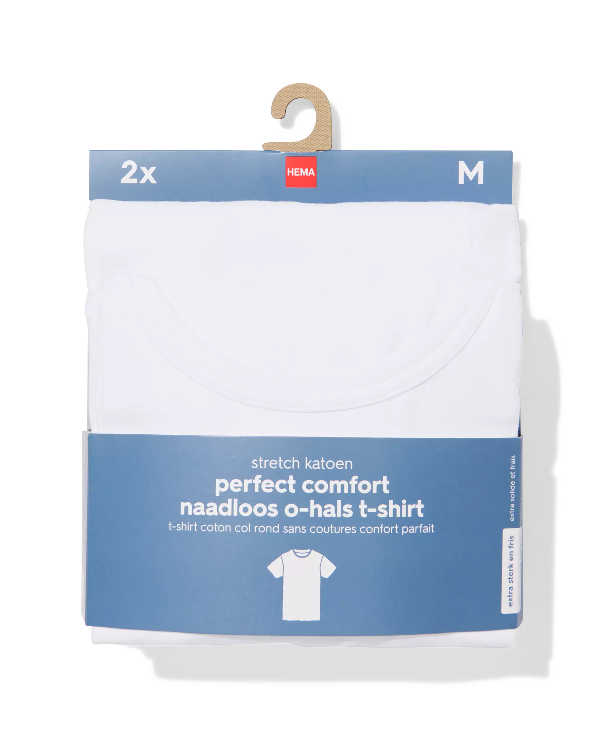 heren ondershirt slim fit o-hals naadloos - 2 stuks