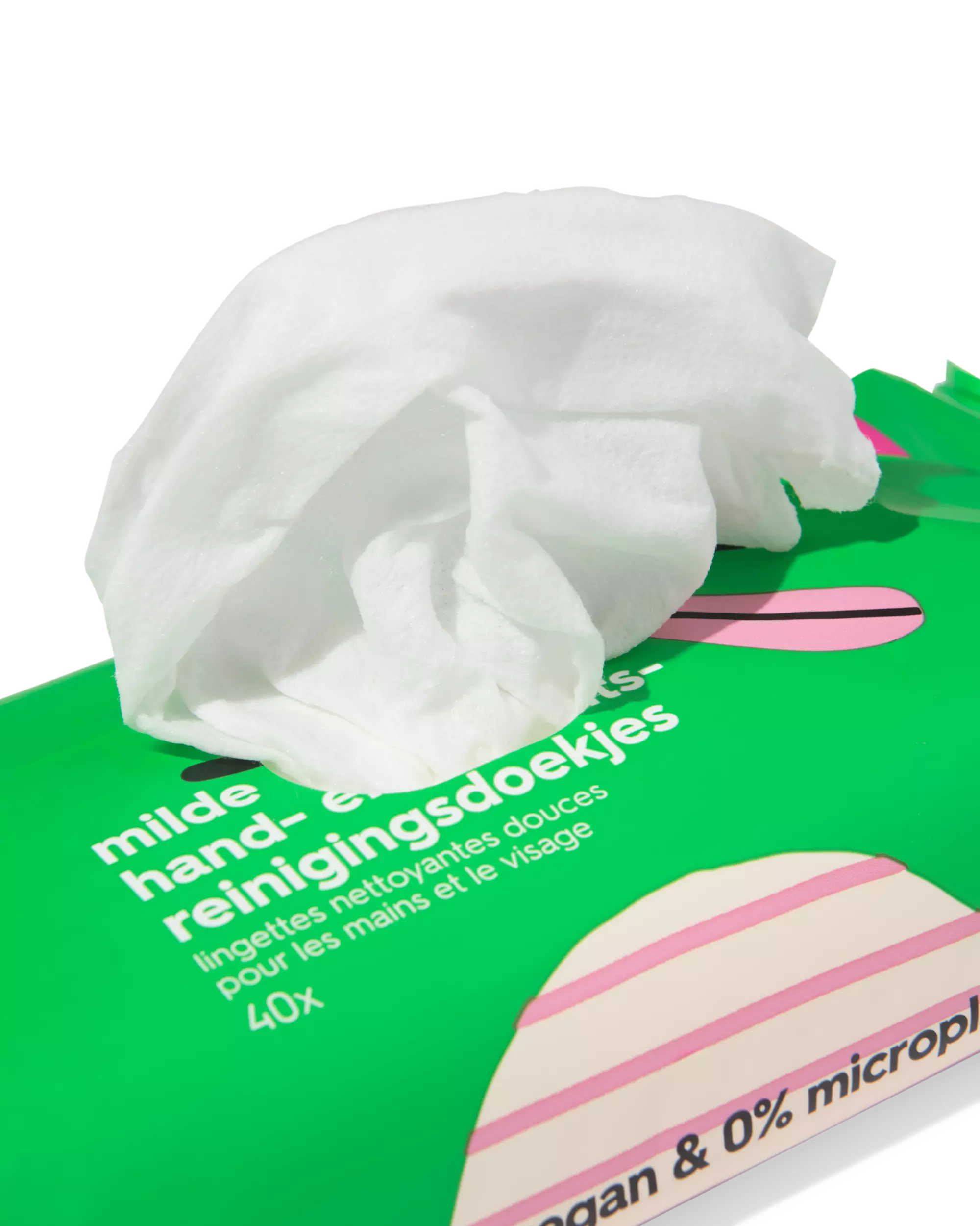 lingettes nettoyantes douces pour les mains et le visage - lot de 40
