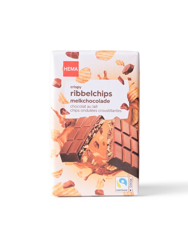 barre de chocolat au lait chips nervur&eacute;es croustillantes 140 g - 10351093 - HEMA