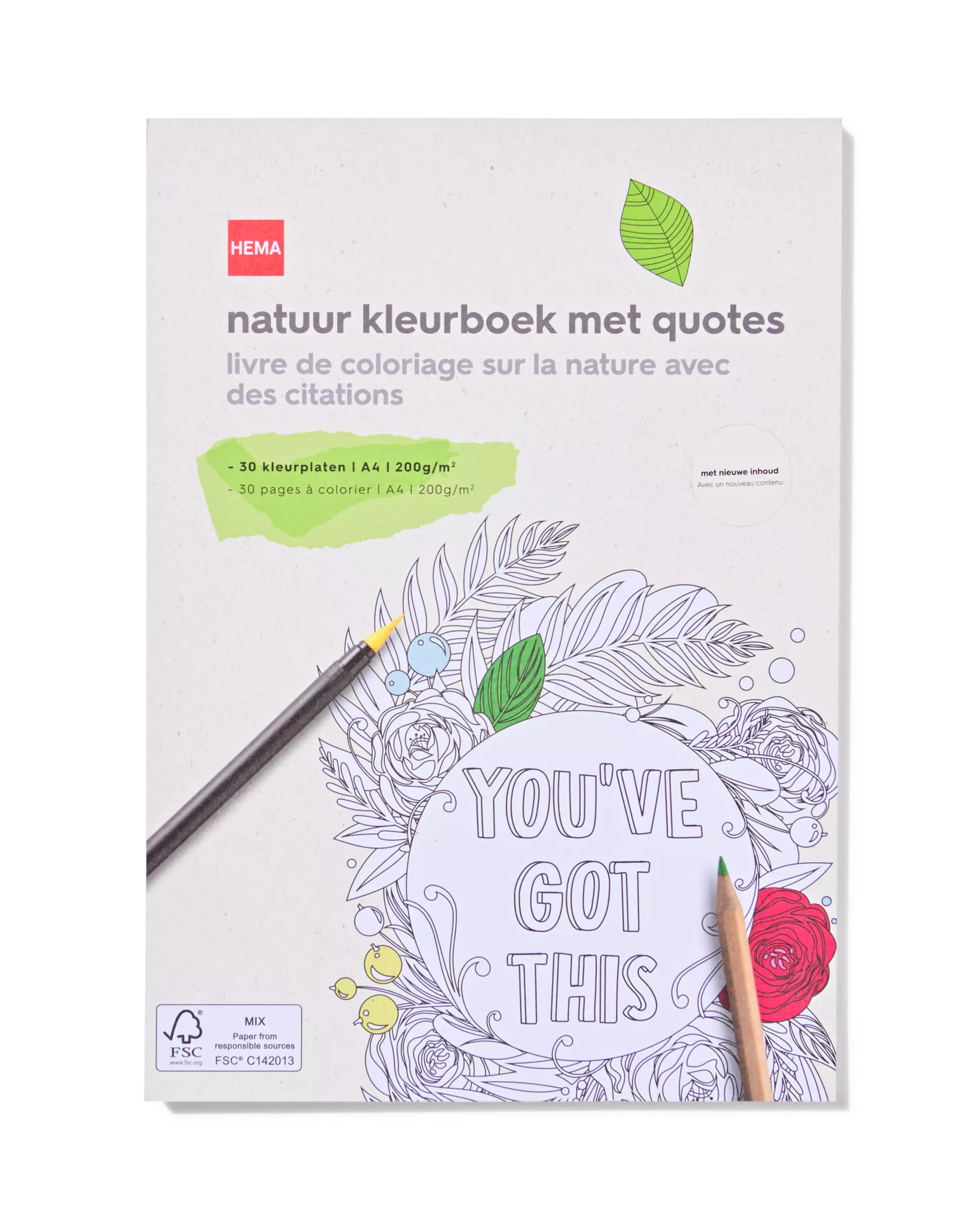 Livre de coloriage A4 de citations sur la nature 