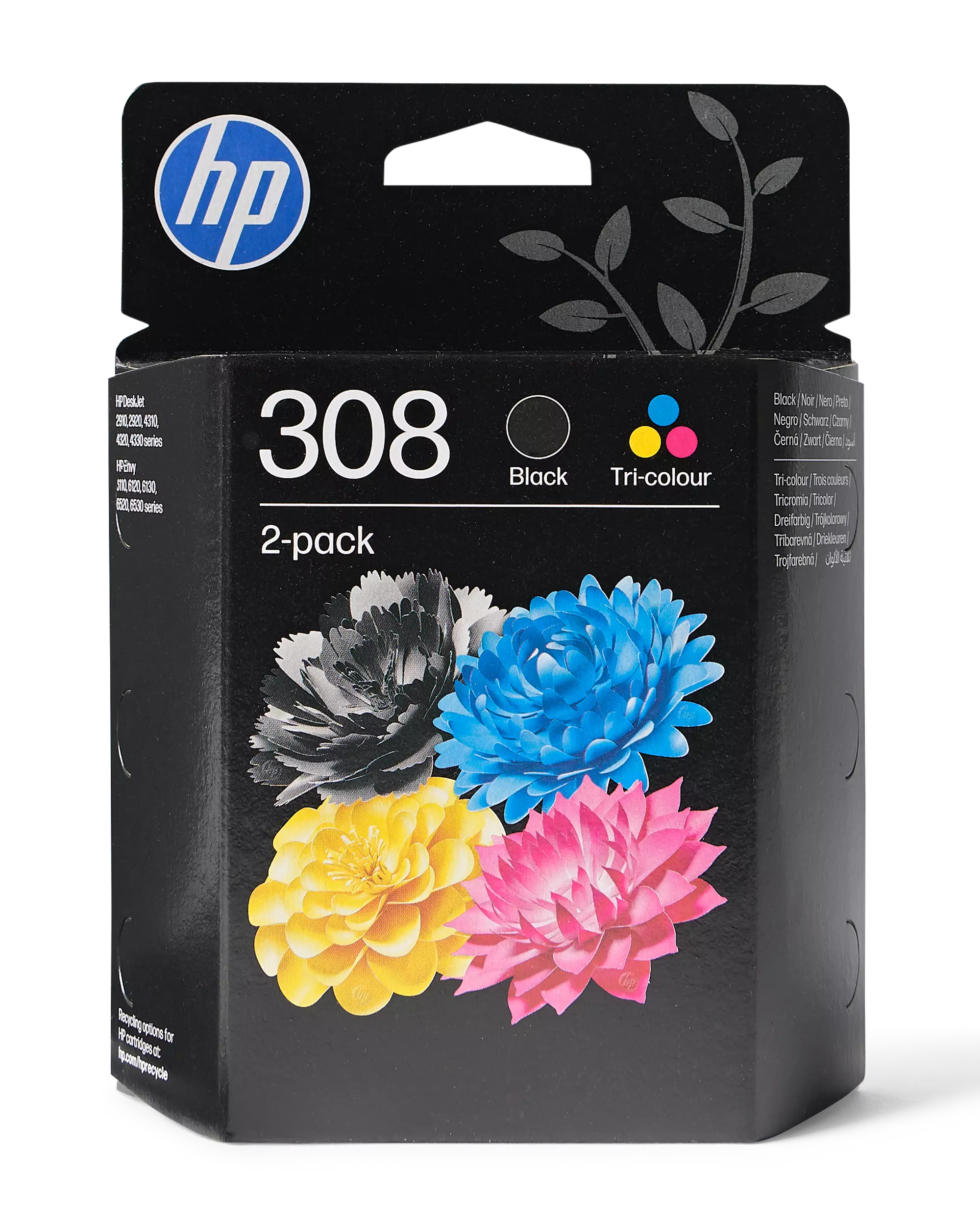 HP Tintenpatrone 308, Schwarz und Farbe – 2 Stück