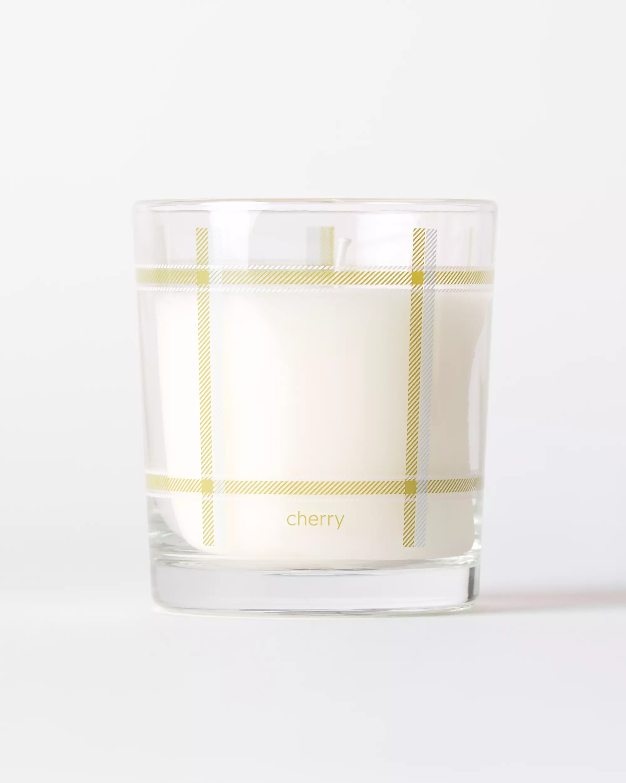 bougie parfumée ⌀7x8cm verre losanges cerise