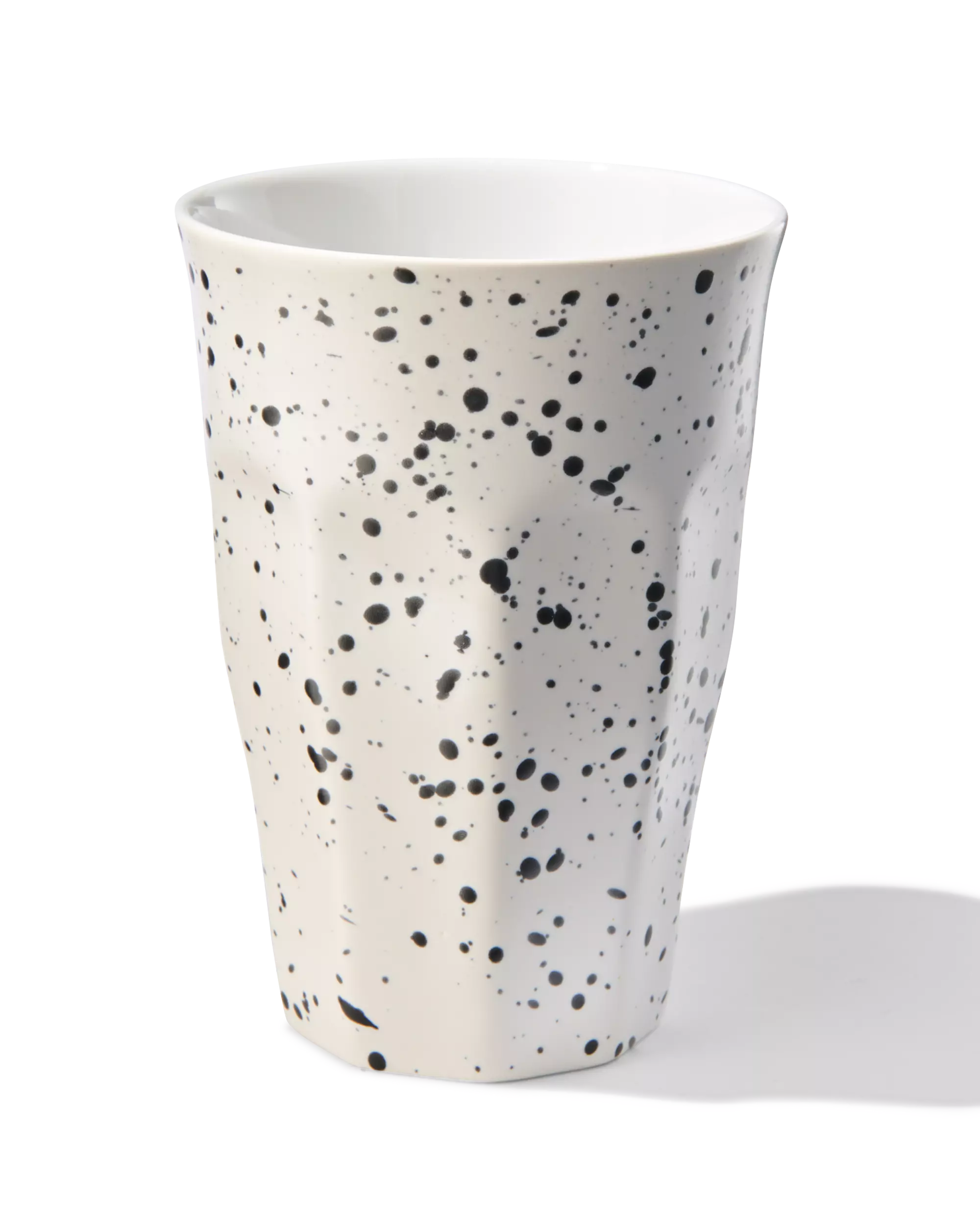 mug à thé 330 ml Mirabeau faïence blanche mouchetée
