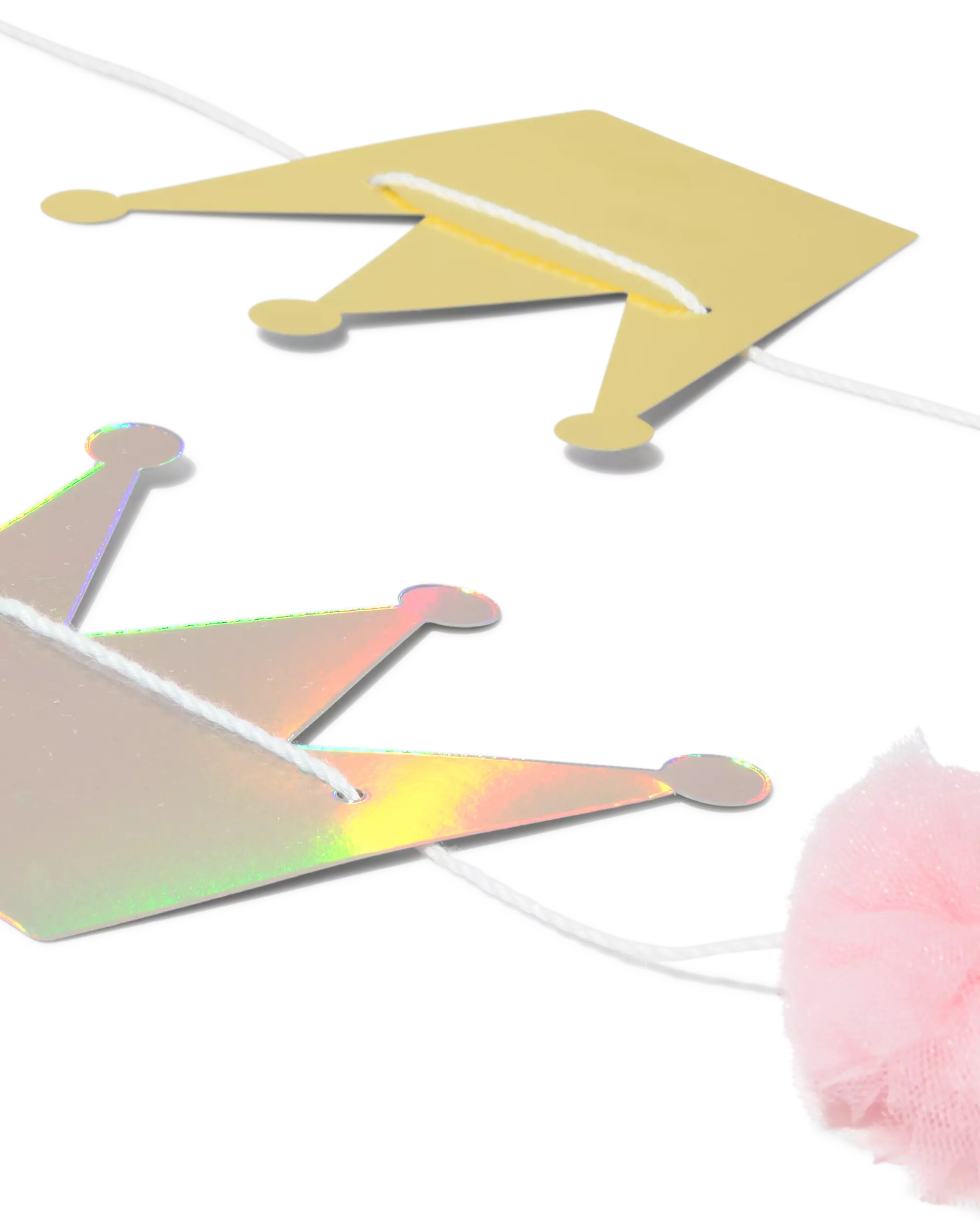 Girlande 2,5 m Papier Krone