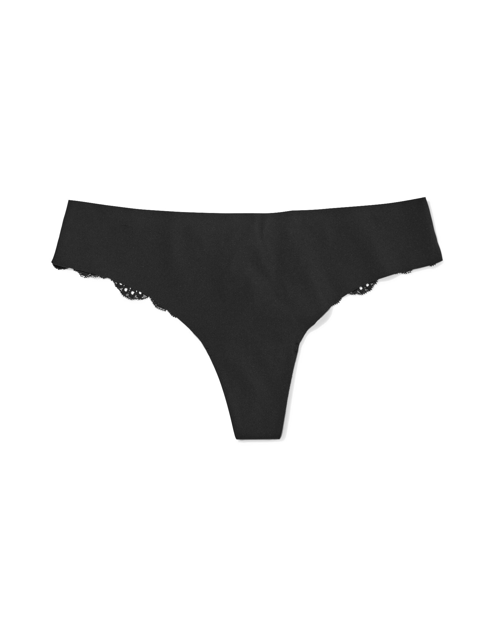 damesstring micro kant zwart zwart - 19605150BLACK - HEMA