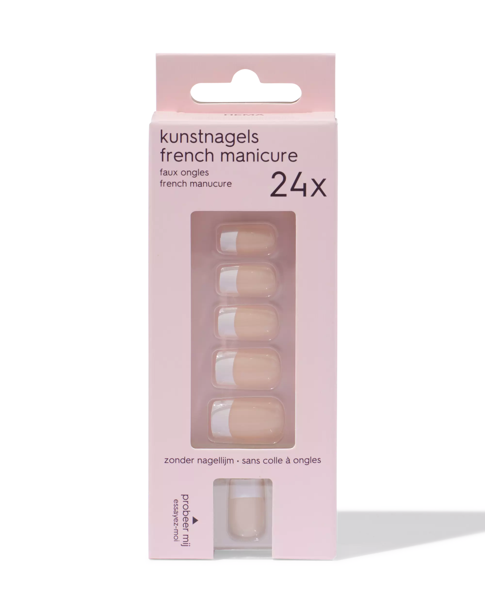 ongles artificiels réutilisables manucure française - 24 pièces