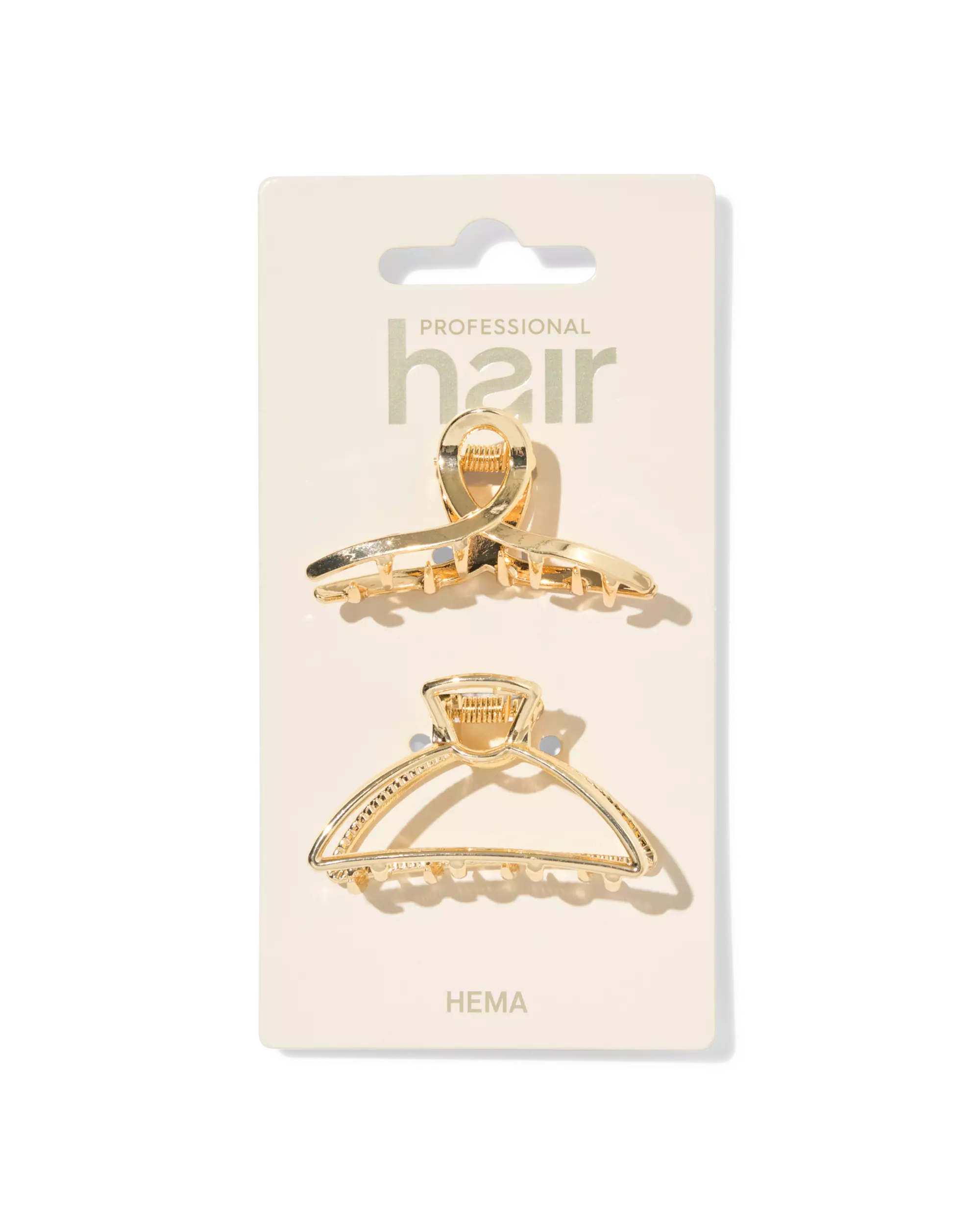 pince à cheveux 4,5cm dorée - 2 pièces