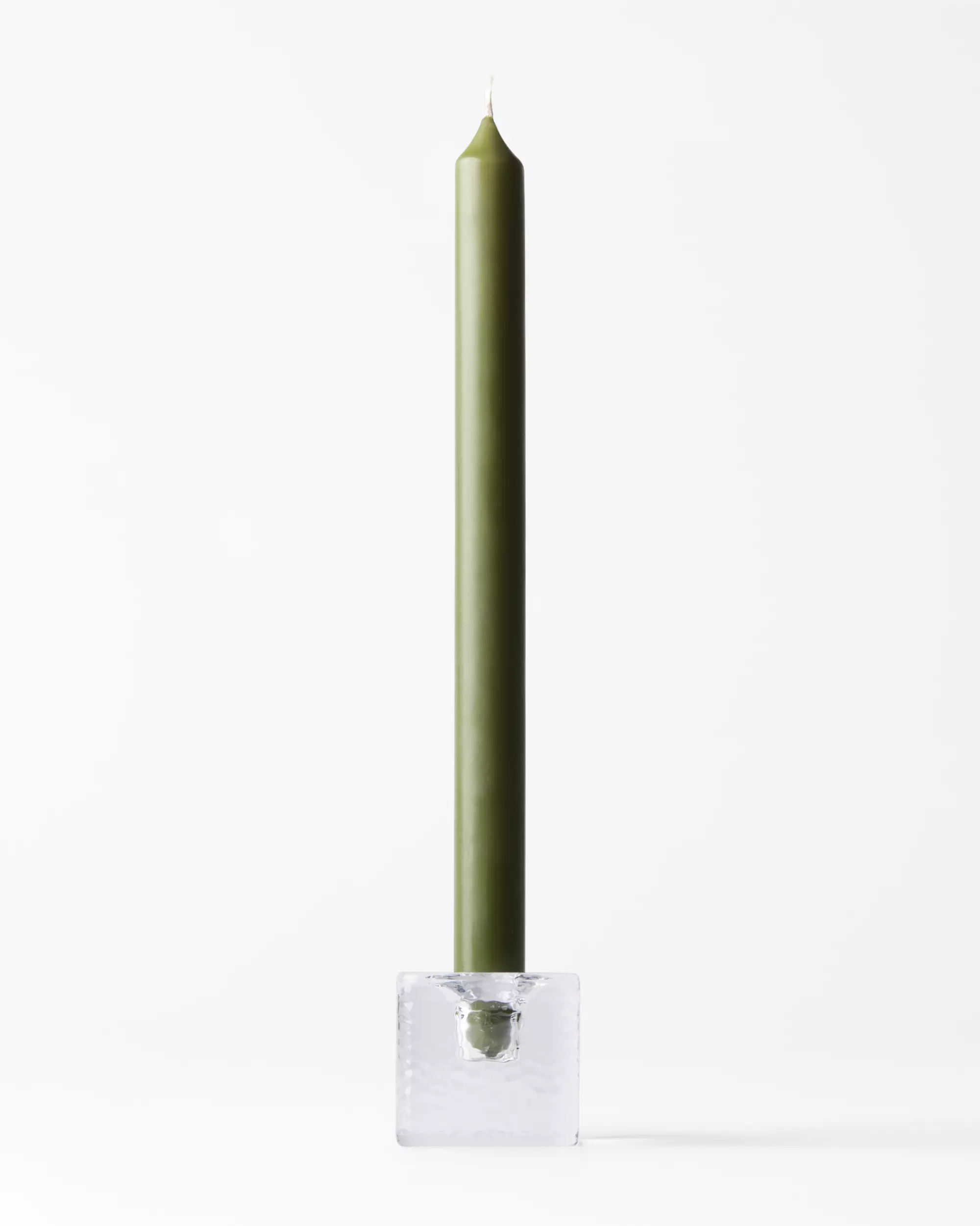 bougies d'intérieur longues ⌀2,2cmx29cm olive - 12 pièces