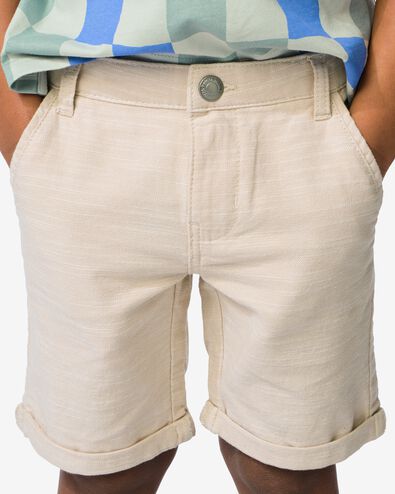 kindershort regular fit ecru ecru - 30716101ECRU - HEMA